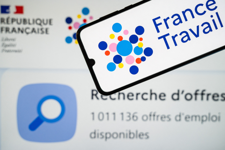France Travail. Photo par JEAN-MARC BARRERE / HANS LUCAS / HANS LUCAS VIA AFP