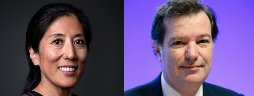 Helen Lee Bouygues et Laurent Mignon (©Ardian et BERTRAND GUAY- AFP)