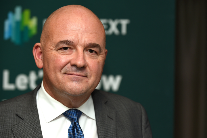 Stéphane Boujnah, président du directoire d'Euronext ( Photo by ERIC PIERMONT / AFP)