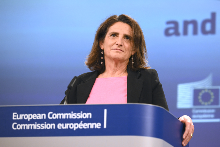 Teresa Ribera, Vice-présidente exécutive de la Commission européenne pour une transition propre, juste et compétitive - Nicolas TUCAT / AFP