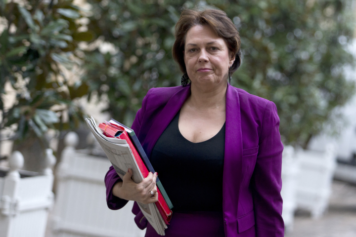 Véronique Bedague, présidente-directrice générale de Nexity (Photo by KENZO TRIBOUILLARD / AFP)