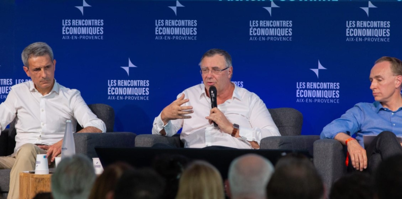 Benoit Bazin, Patrick Pouyanné et Thomas Buberl. Cérdits : DR