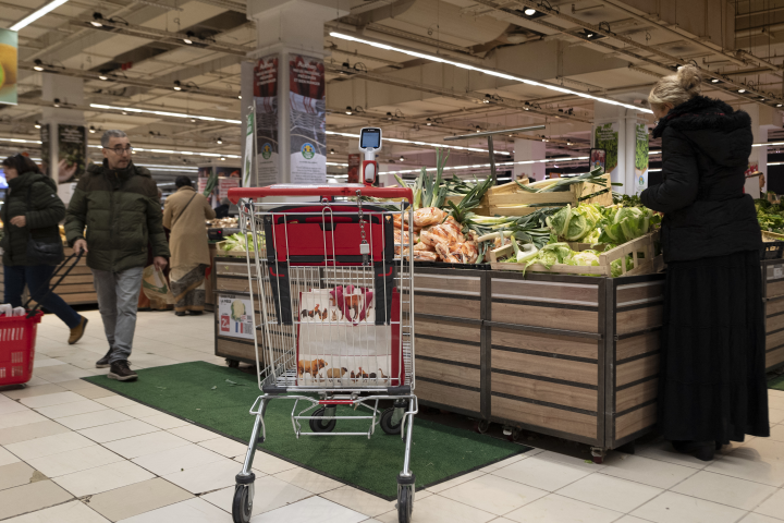 Supermarché (Photo by Serge Tenani / Hans Lucas / Hans Lucas via AFP)