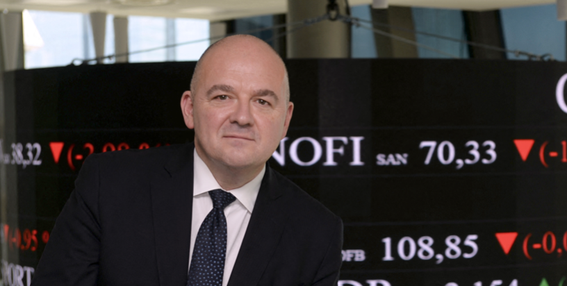 Stéphane Boujnah, président du directoire d'Euronext (Photo by ERIC PIERMONT / AFP)