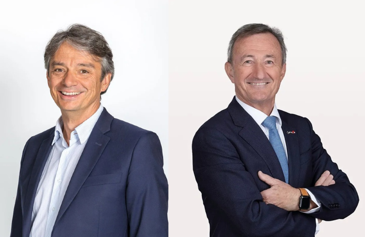 Pascal Daloz, le directeur général de Dassault Systèmes, et Bernard Charlès, le président du groupe.