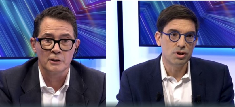 Ben Page, directeur général d'Ipsos et Dan Lévy, directeur financier. Crédits : conférence de présentation des résultats d'Ipsos