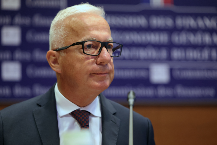 Alain Le Grix de la Salle, président d'ArcelorMittal France (Photo by Thomas SAMSON / AFP)