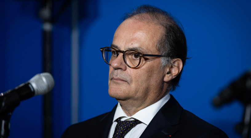 Emmanuel Moulin, gouverneur de la Banque de France, président de l'ACPR.  (Photo : Telmo Pinto / NurPhoto / NurPhoto via AFP)