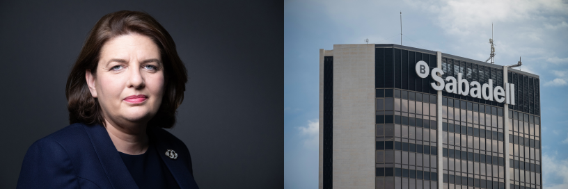 Amundi et Banco Sabadell prolongent jusqu’en 2035 leur partenariat de distribution en Espagne. (Photo by JOEL SAGET / AFP) (Photo by Josep LAGO / AFP)