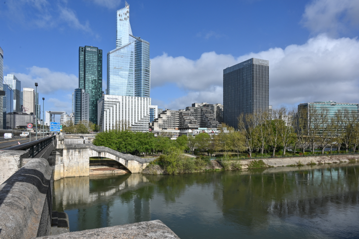 La Défense  (Photo by Eric Beracassat / Hans Lucas / Hans Lucas via AFP)