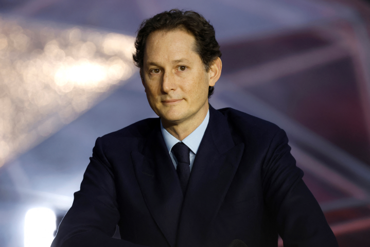 John Elkann, président exécutif de Stellantis (Photo by Ludovic MARIN / AFP)