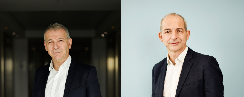 Luc Themelin, le directeur général de Mersen, et Thomas Baumgartner, le directeur financier