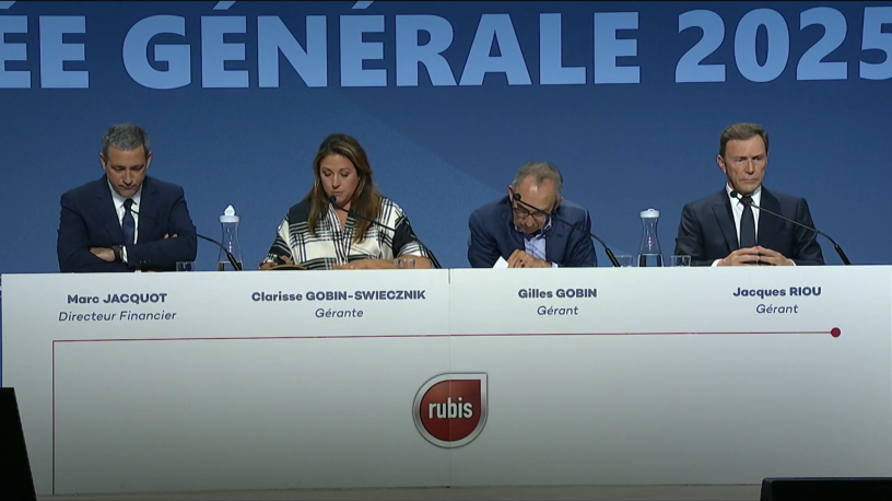 Les dirigeants du groupe Rubis lors de l'assemblée générale du 12 juin 2025
