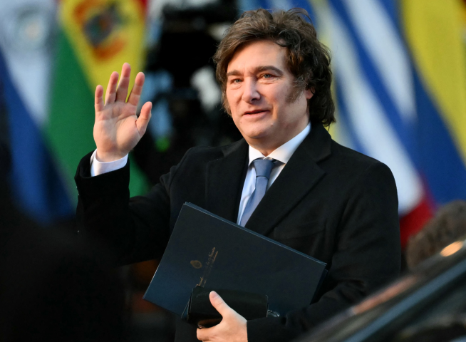 Javier Milei, président argentin. Photo by Luis ROBAYO / AFP