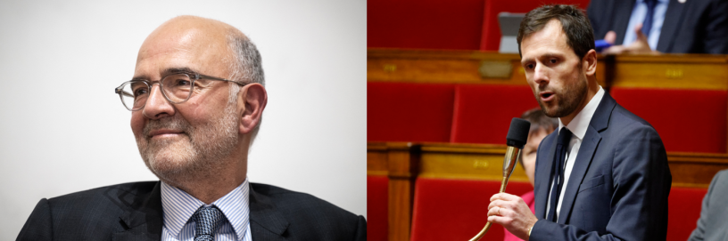 Pierre Moscovici, Premier président de la Cour des Comptes et Mathieu Lefèvre, député Ensemble pour la République - (Lionel BONAVENTURE / AFP - Ludovic MARIN / AFP)