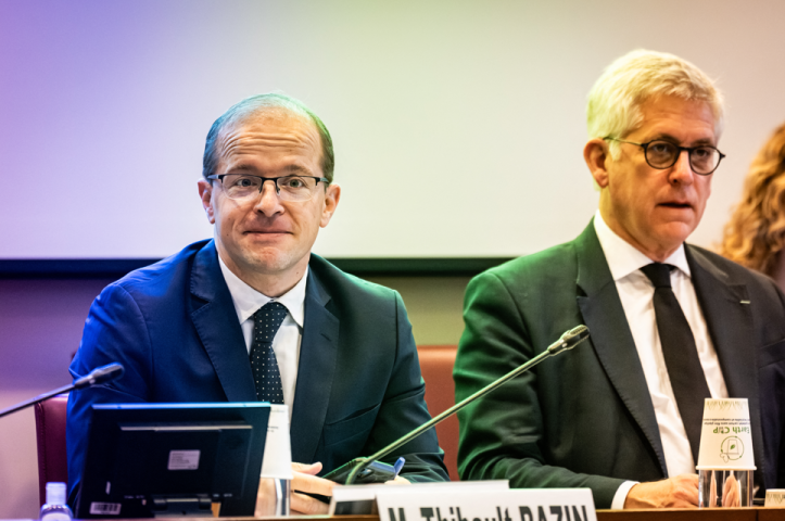 Thibault Bazin et Frédéric Valletoux, députés membres de la commission mixte paritaire sur le PLFSS - Xose Bouzas / Hans Lucas / Hans Lucas via AFP