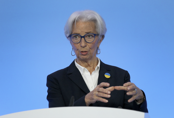 Christine Lagarde, présidente de la Banque centrale européenne - DANIEL ROLAND / AFP POOL / dpa Picture-Alliance via AFP