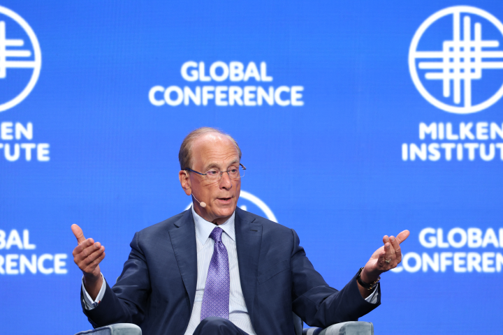 Laurence D. Fink, cofondateur, président-directeur général de BlackRock, (Photo : Patrick T. Fallon / AFP)
