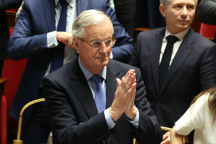 Michel Barnier, Premier ministre  (Photo by ALAIN JOCARD / AFP)