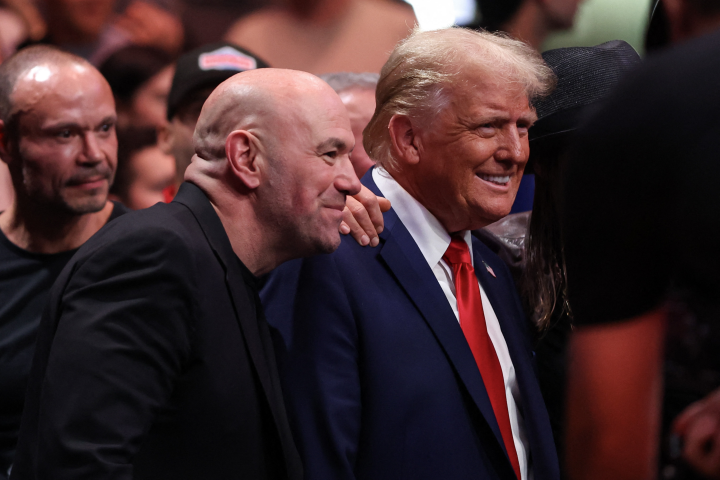 Dana White et Donald Trump à l'évènement 