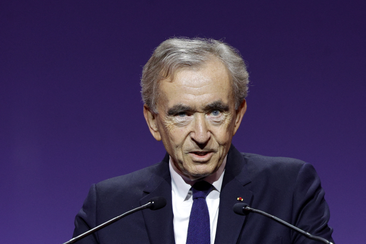 Bernard Arnault, le PDG de LVMH - Photo by GEOFFROY VAN DER HASSELT / AFP