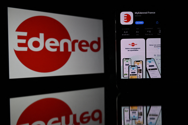 Edenred  (Photo by Lionel BONAVENTURE / AFP)