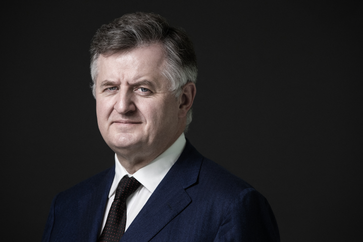 Augustin de Romanet, président-directeur général d'ADP (Photo by JOEL SAGET / AFP)