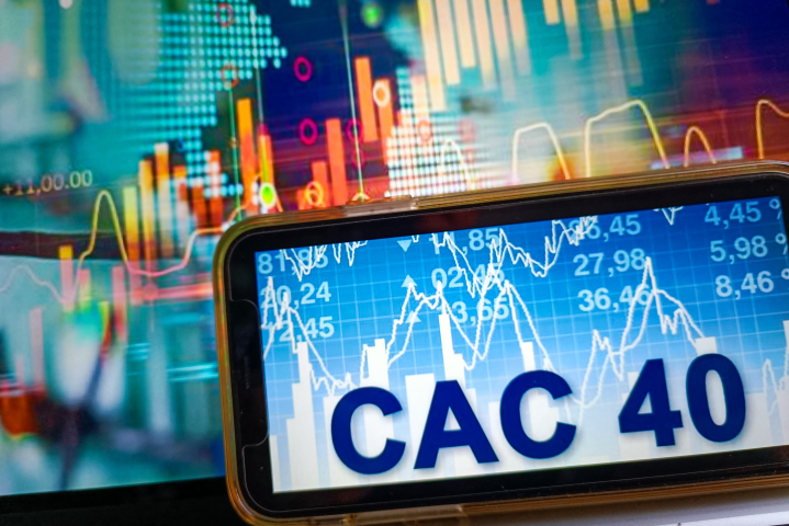 CAC 40 (Photo by Riccardo Milani / Hans Lucas via AFP)