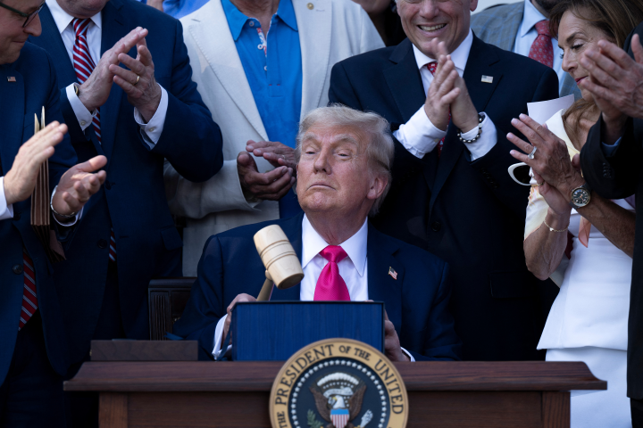 Donald Trump (Photo by Brendan Smialowski / POOL / AFP)
