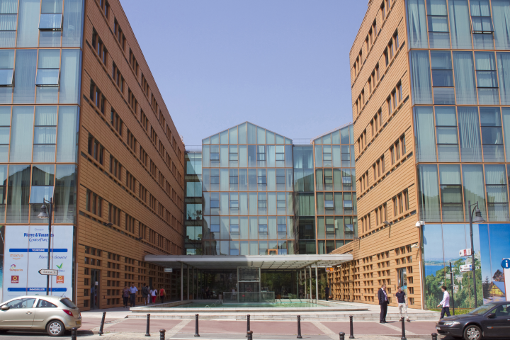 Parc du Pont de la Flandre, ICADE (real-estate group) company campus (Photo by Jacques LOIC / Photononstop via AFP)