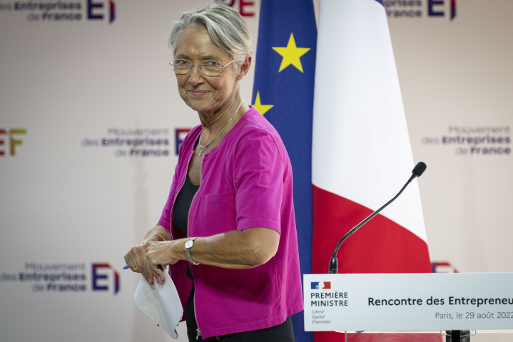 Elisabeth Borne, Première ministre, à la REF du MEDEF - Eric TSCHAEN/REA