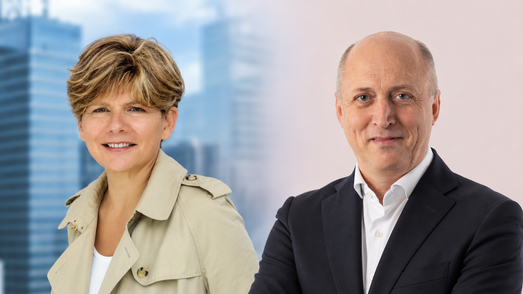 Isabelle Scemama, responsable des activités de gestion alternatives, et Sandro Pierri, directeur général de BNP Paribas Asset Management.
