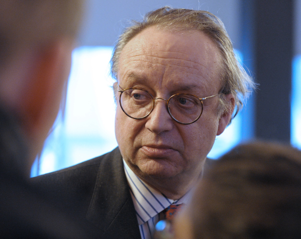 Robert Peugeot, président de Peugeot Invest (Photo by Eric PIERMONT / AFP)