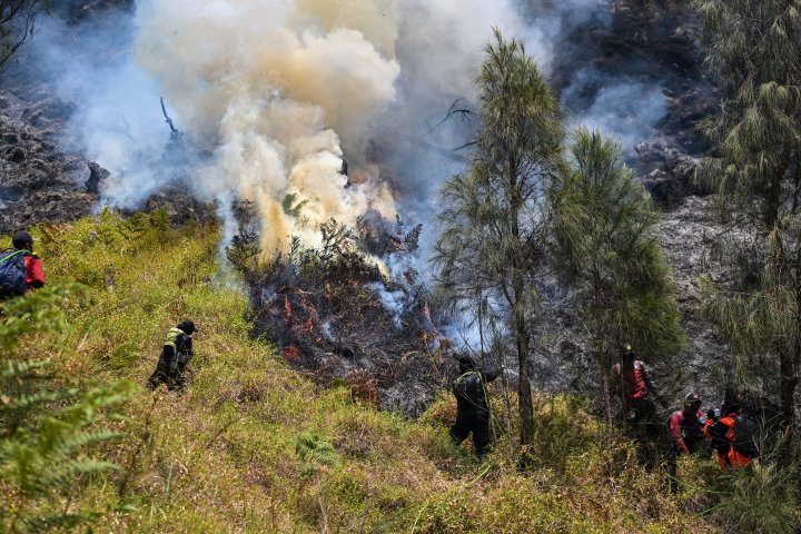 Feu. Photo par JUNI KRISWANTO / AFP