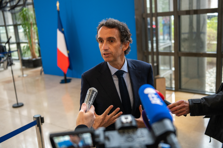 Alexandre Bompard, président-directeur général de Carrefour (Photo by Stephane Mouchmouche / Hans Lucas / Hans Lucas via AFP)