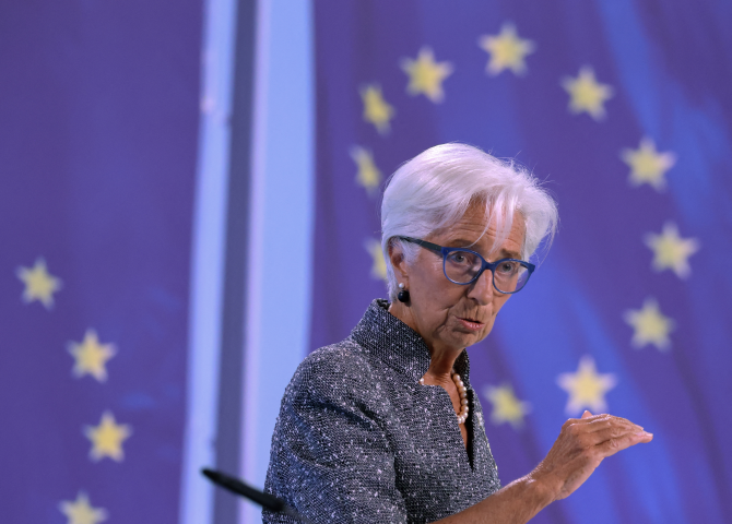 Christine Lagarde, présidente de la Banque centrale européenne (BCE) - DANIEL ROLAND / AFP