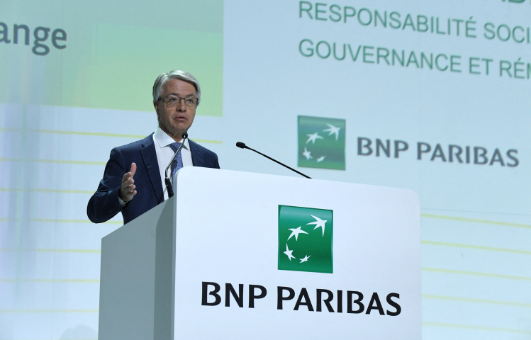 Jean-Laurent Bonnafé , le directeur général de BNP Paribas - Photo by Eric PIERMONT / AFP