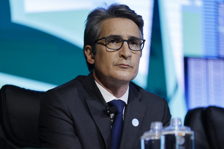 Patrice Caine, président-directeur général de Thales (©(Photo by Ludovic MARIN / AFP)