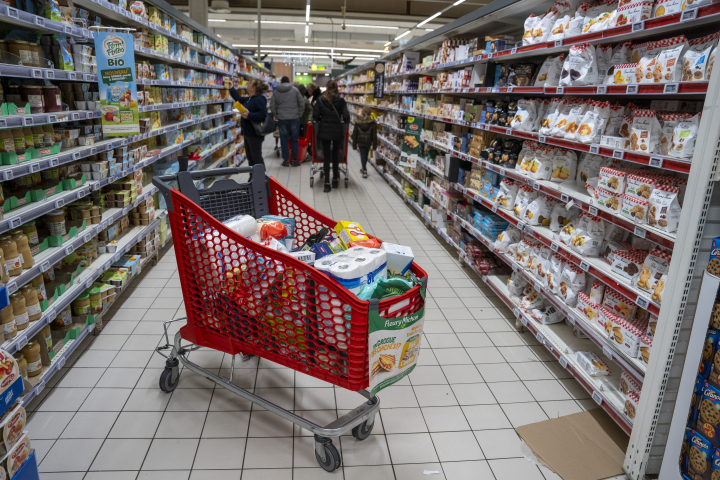 Supermarché (©Photo by Antoine Boureau / Hans Lucas / Hans Lucas via AFP)