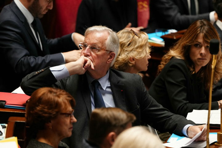 Michel Barnier, Premier ministre  (Photo by Dimitar DILKOFF / AFP)