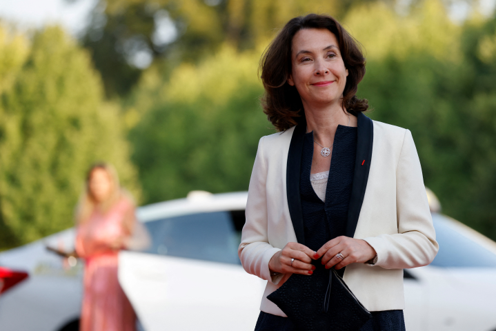 Estelle Brachlianoff, directrice générale de Veolia (Photo by Ludovic MARIN / various sources / AFP)