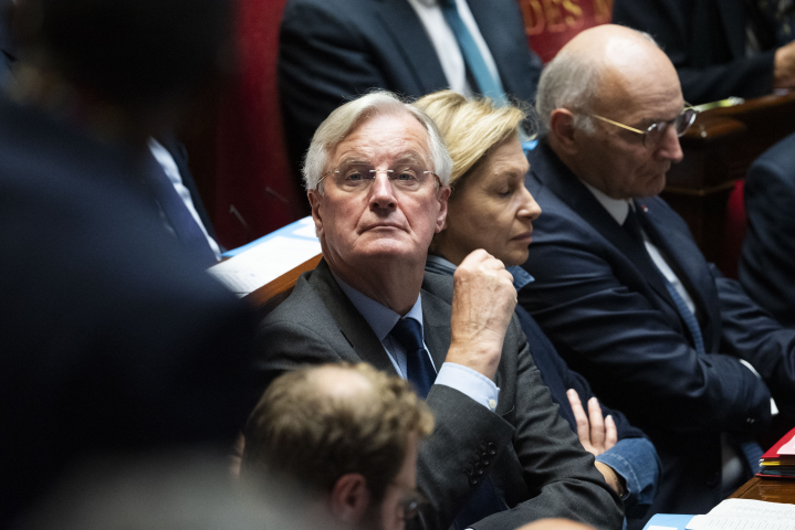 Michel Barnier, Premier ministre (Photo by Magali Cohen / Hans Lucas / Hans Lucas via AFP)