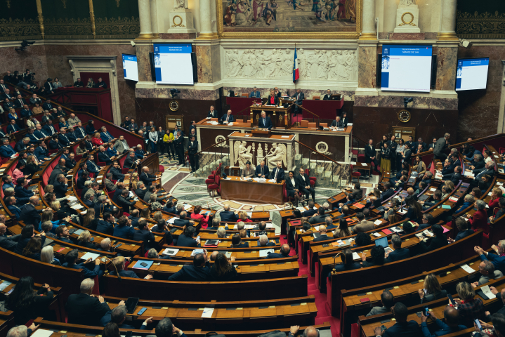 Assemblée nationale (Photo by Edouard Monfrais-Albertini / Hans Lucas / Hans Lucas via AFP)
