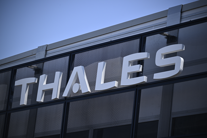 Thales (Photo by JULIEN DE ROSA / AFP)