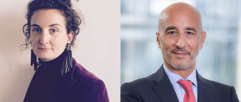Liane Santenero, à gauche, prendra la tête de Global Transaction & Payment Services, tandis que Hatem Mustapha dirigera les Activités de Marché.