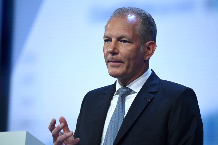 Francois Jackow, le directeur général d'Air Liquide (Photo by Eric PIERMONT / AFP)