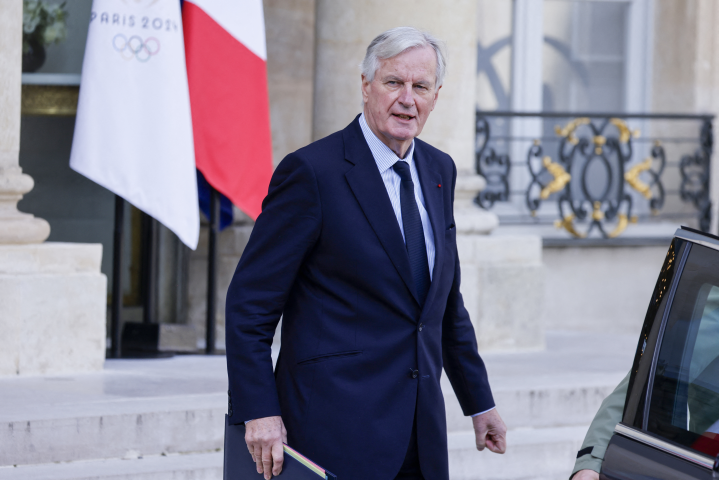 Le Premier ministre Michel Barnier. Photo by Ludovic MARIN / AFP