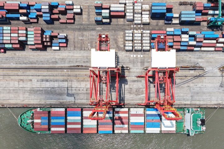 Containers. Photo by Long Wei / CFoto / CFOTO via AFP
