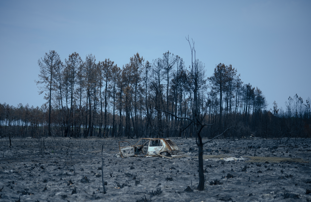 Incendie. Photo par OLIVIER MORIN / AFP