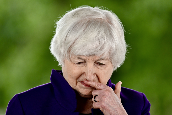 Janet Yellen, secrétaire au Trésor américain (©Photo by GABRIEL BOUYS / AFP)